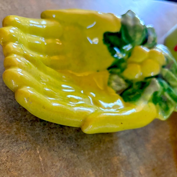 Holiday 2pc California Ceramics Handcrafted Vintage Vanity Trinket Jewelry Trays - Picture 2 of 12